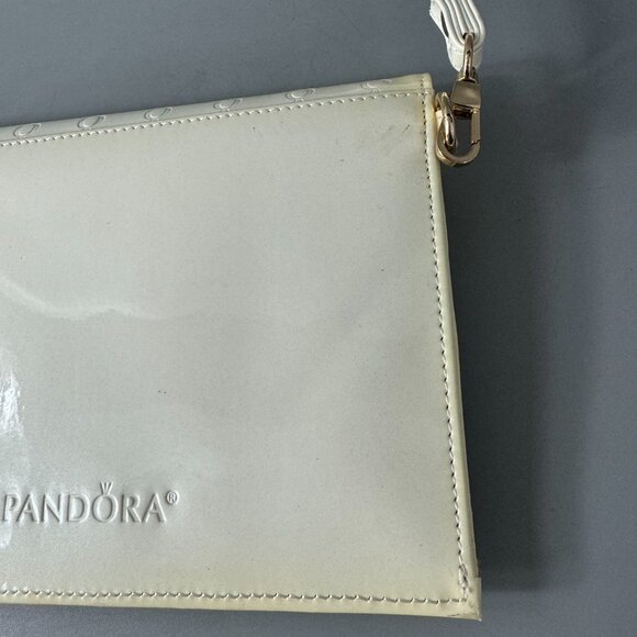 NWOT Pandora Ivory Patent Faux Leather Wristlet - Picture 7 of 15